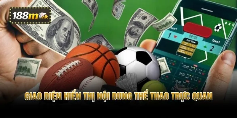 Giao diện hiển thị nội dung thể thao trực quan